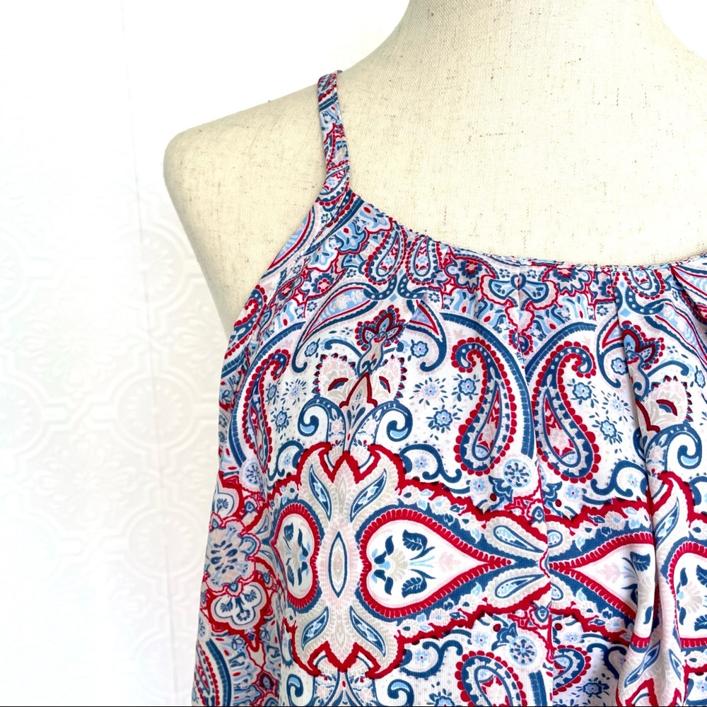 RAD Paisley Print Sleeveless Blouse Size Medium